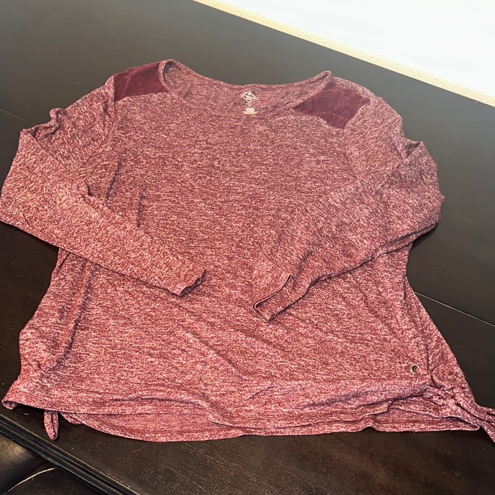 Women's Maroon Long Sleeve Top